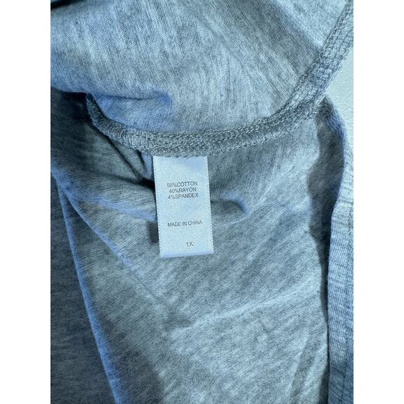 Koolaburra by UGG Jersey Short Sleeve Tunic Heathered Gray Plus Size 3X NWOT - Picture 6 of 9